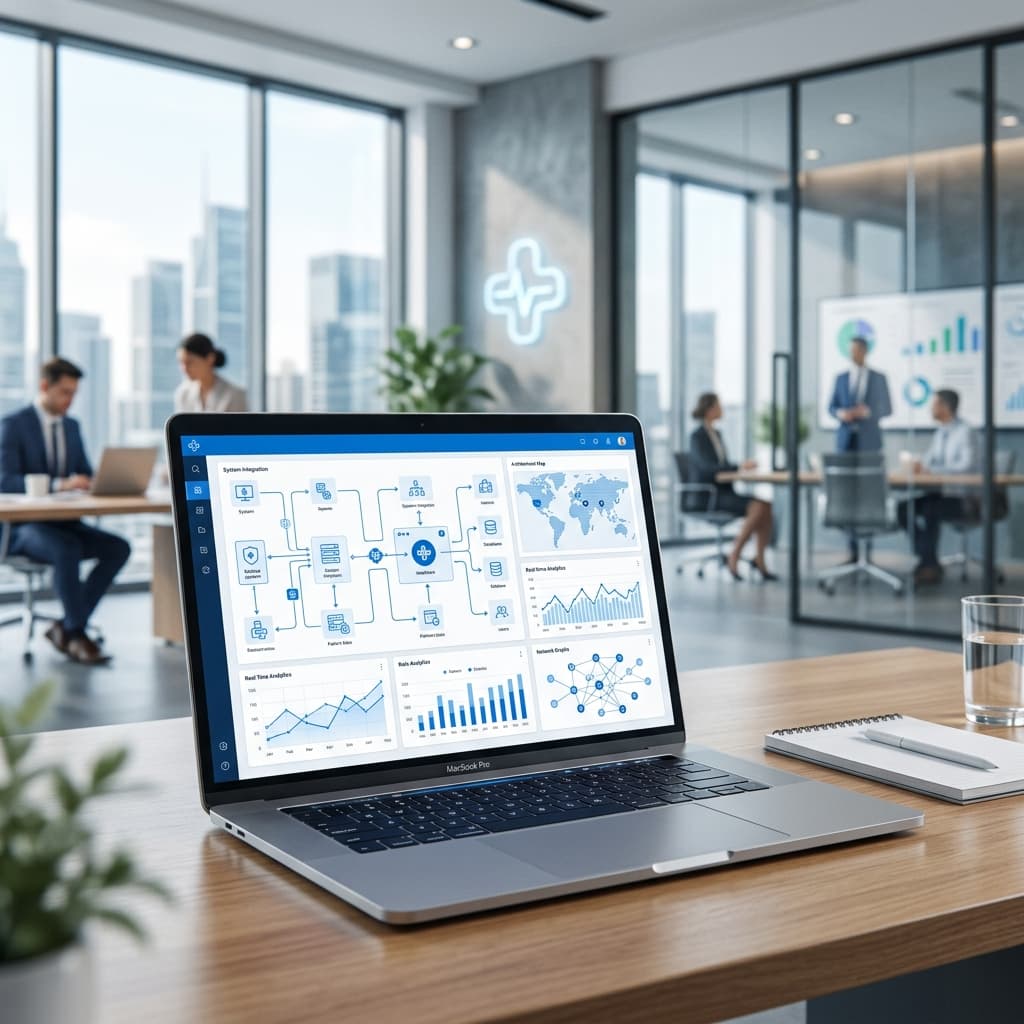Healthcare technology case study — connected systems dashboard